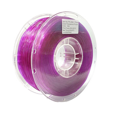 उच्च लोच TPU 1.75mm /3.0mm, लचीला फिलामेंट 3D प्रिंटिंग फिलामेंट सामग्री के लिए