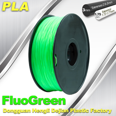 1.75 / 3mm PLA Fluo - Green Fluorescent  Filament for RepRap , Cubify