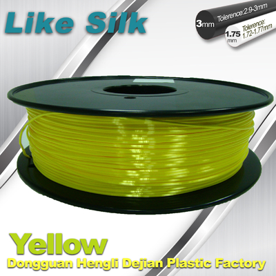 Yellow Colors 3D Printer Filament Polymer Composite ( Like Silk ) 1.75mm / 3.0mm Filament