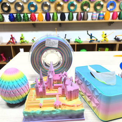 PINRUI 3D प्रिंटर फिलामेंट इंद्रधनुष स्वप्निल रंग 1.75 मिमी 1 किलोग्राम कई रंग अधिकांश एफडीएम प्रिंटर फिट